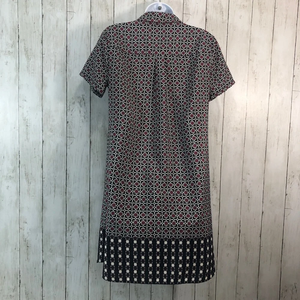 J.Crew Short Sleeve Geometric Square Shirt Dress 4